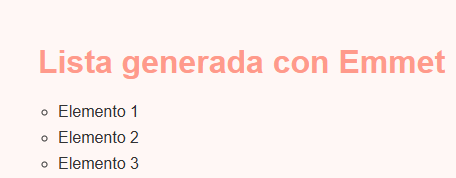 Resultado de Emmet