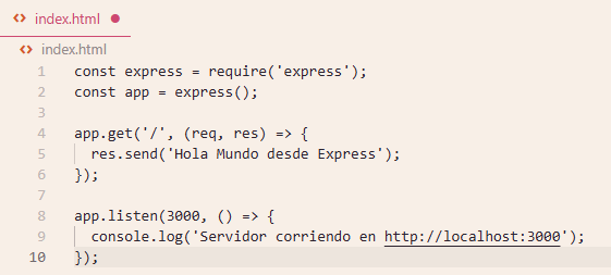 Servidor básico con Express