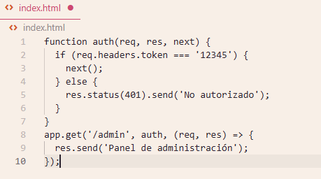 Middleware de autenticación