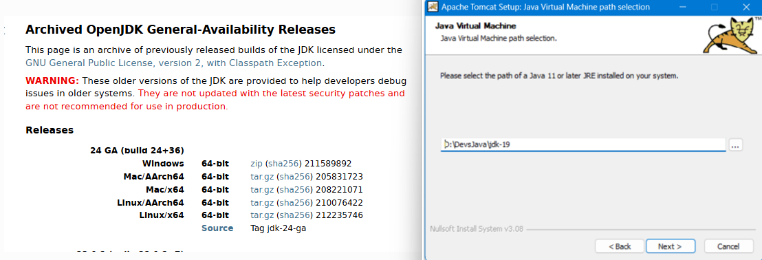 Instalación de JDK y Tomcat