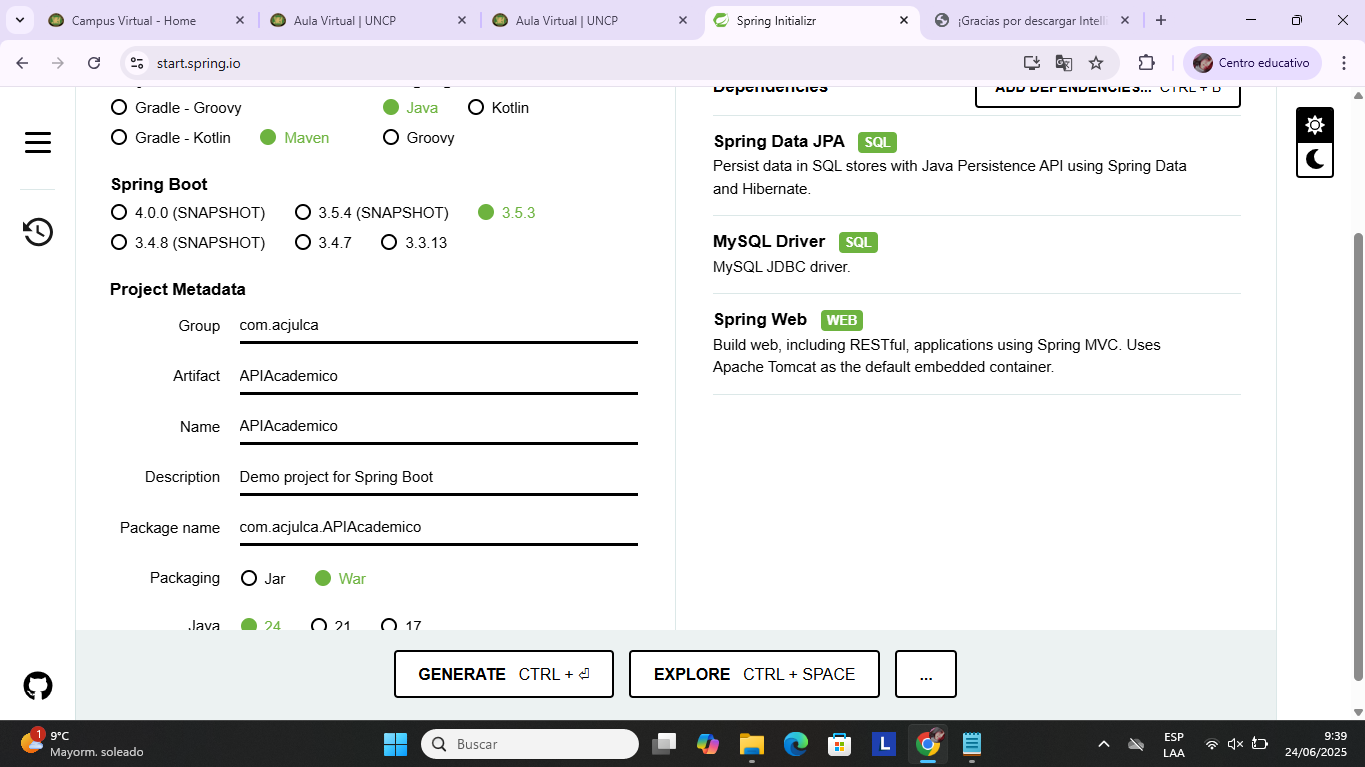Resultado de SPRING-BOOT