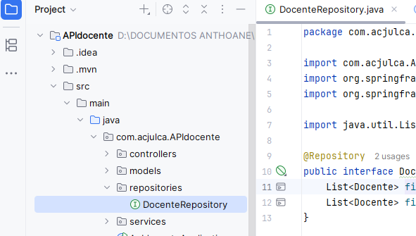Repositorio Estudiante